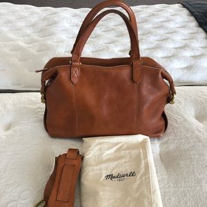 Sold‼️‼️100%  madewell pebble leather rugged camel handbag